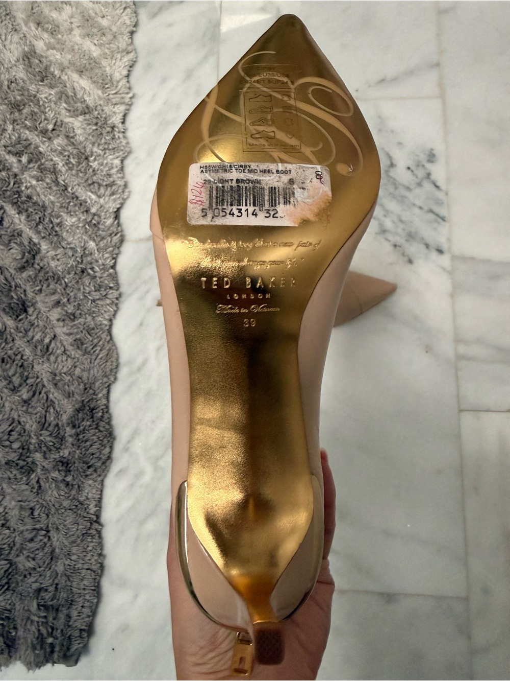 Ted Baker Nude Pointed Toe Stiletto boots